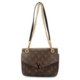 Sac à épaule Louis Vuitton Monogram Passy Marron
