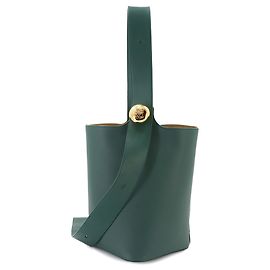 Bolsa Bucket Loewe Pebble Medium Verde