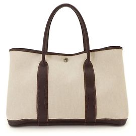 Hermès Sac à main cabas Hermes Garden 36 PM Marron Autre