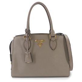 Bolsa Prada Saffiano Gray Marrom