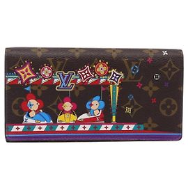 Cartera Louis Vuitton Sarah NM Edición Limitada Vivienne Xmas Monogram Canvas Castaño