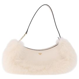 Fendi O'Lock Swing em couro com pele Branco