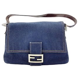 Borsa a secchiello Fendi Mamma Blu navy