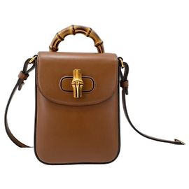 Sac à épaule Gucci Bamboo Marron