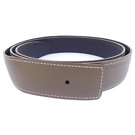 Hermès Cinturón reversible Hermes 32mm Negro Beige