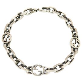 Pulsera Gucci Interlocking Chain Silver Plata
