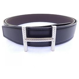 Hermès Hermes Hisseo 32mm Reversible Belt Brown Black