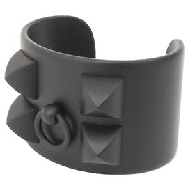 Hermes Hermès Collier de Chien Bangle in alluminio nero Nero