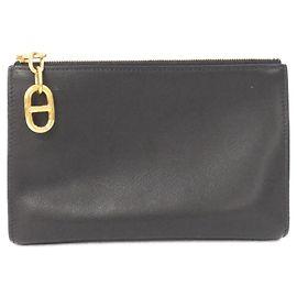 Hermès Hermes Zip Ango Chaine d'Ancre PM Handtasche Pouch Schwarz
