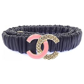 Chanel Belt Black and Pink Black Pink