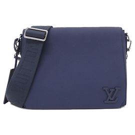 Louis Vuitton LV Aerogram Takeoff Messenger Shoulder Bag Blue