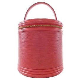 Sac à main Louis Vuitton Epi Cannes Rouge