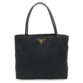 Prada Triangle Tote Bag Black
