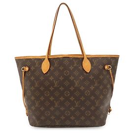 Sac Cabas Louis Vuitton Monogram Neverfull MM Marron Monogramme
