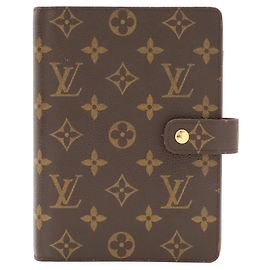 LOUIS VUITTON Capa de Caderno Agenda MM Monogram Marrom Monograma