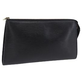 LOUIS VUITTON Epi Pochette Accessoires Accessory Pouch Black M52982 Auth ep15820 Black