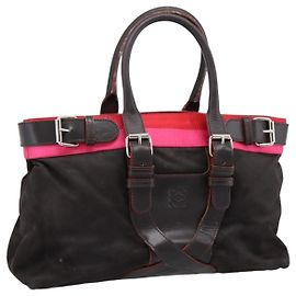 LOEWE Handtasche aus Leder Schwarz Silber authentisch ep15767 Schwarz Silber