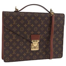 LOUIS VUITTON Monogram Porte Documents Bandouliere Bag M53338 LV Auth 197463A Monogramma