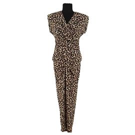 Vestido castanho de algodão e elastano Essentiel Antwerp Marrom