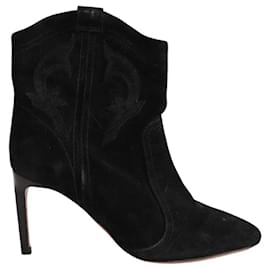 Bottines western Ba&Sh en daim noir Noir