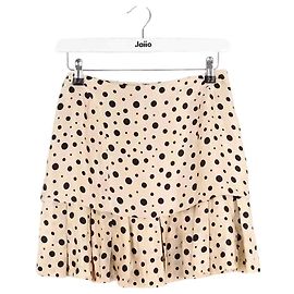 Dolce & Gabbana Beige Silk Mini Skirt Beige