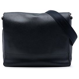 Borsa a tracolla Louis Vuitton Taiga Roman MM Nera Nero