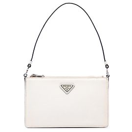 Borsa a tracolla Prada Saffiano bianca Bianco
