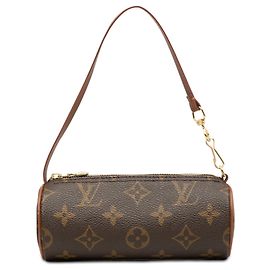 Brown Louis Vuitton Monogram Papillon Pochette Handbag Brown