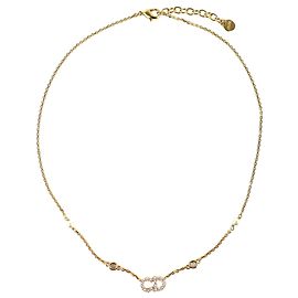 Collier Clair D Lune Dior plaqué or Doré