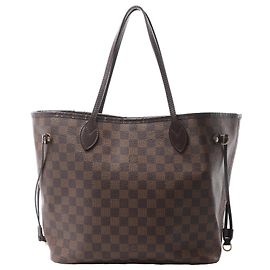 Borsa a tracolla Louis Vuitton Neverfull MM Damier Ebene in marrone N51105 Rosso
