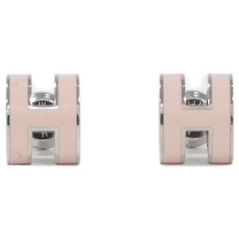 Hermès Pendientes de botón Hermes Pop H MINI Rosa