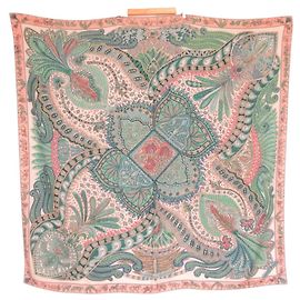Hermès Hermes Carre Geant 140 Le Jardin de la Maharani Stole Multicolor