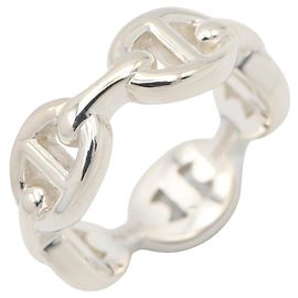 Hermès Hermes Enchainée PM Band Ring Silvery