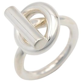 Hermès Anillo Hermes Echappé MM en Plata de Ley 925 Plata