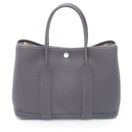 Hermès Sac cabas Hermes Garden Party TPM en gris Marron