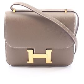 Hermès Bolsa de ombro Hermes Constance 3 Mini Marrom Taupe