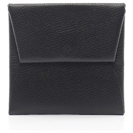 Hermès Portamonete Hermes Bastia Verso Vert de Gris Nero Verde