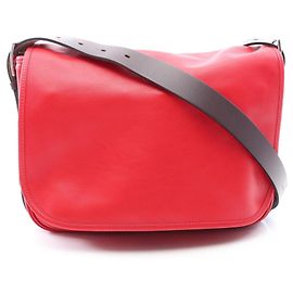 Hermès Bolsa de Ombro Hermes Balda 30 Marrom Vermelho