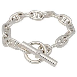 Hermès Bracciale con Charm Hermes Chaine d'Ancre MM Argento