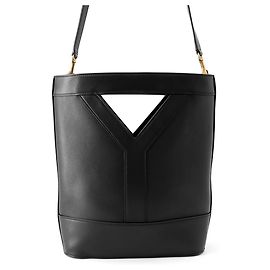 Yves Saint Laurent Black Leather Handbag Black