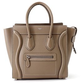 Céline Sac à main Celine Luggage Micro Shopper Gris