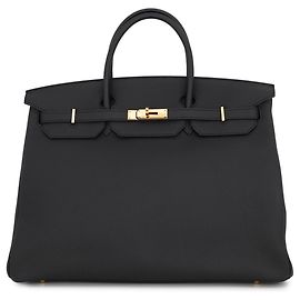 Hermès Bolsa Hermes Birkin 40 em couro Togo preto Preto