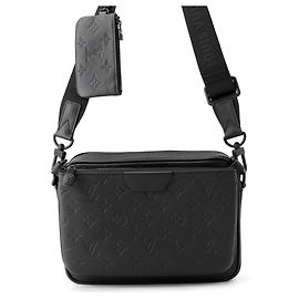 Borsa a tracolla Louis Vuitton Monogram Shadow Trio Nero