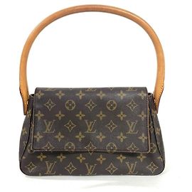 Louis Vuitton Mini Looping Handtasche Braun Monogramm
