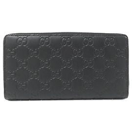 Gucci GG Emblem Long Bi-Fold Wallet Black