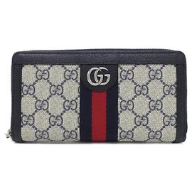 Gucci Ophidia Bi-Fold Geldbörse Blau Beige