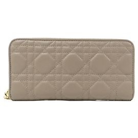 Christian Dior Lady Voyageur Bi-fold Wallet Brown