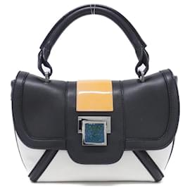 Bolsa Loewe de couro preta e branca Preto Branco