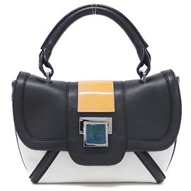 Loewe Handtasche aus Leder schwarz weiß Schwarz Weiß