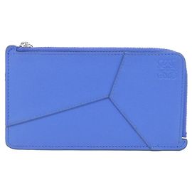 Loewe Puzzle Long Coin Card Holder Blue